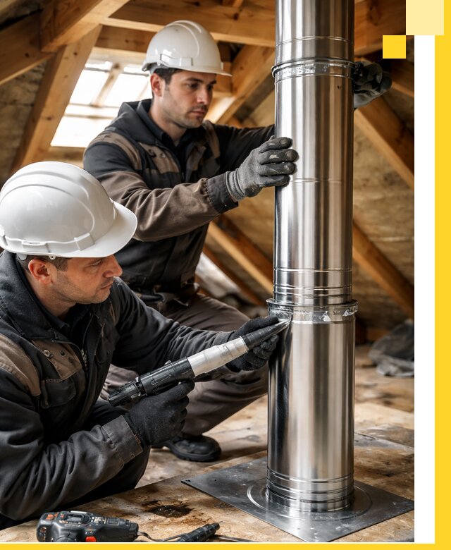Монтаж дымоходов для каминов в Сорочинске с гарантией качества
