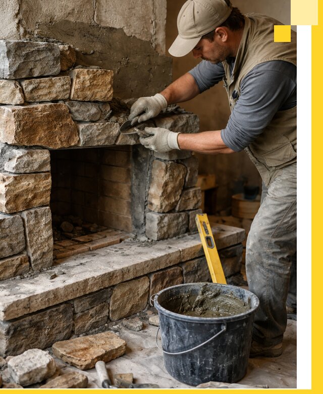 Изготовление и установка каменных каминов под ключ в Сорочинске