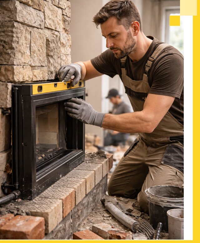 Дровяные камины под ключ в Сорочинске: монтаж, обустройство