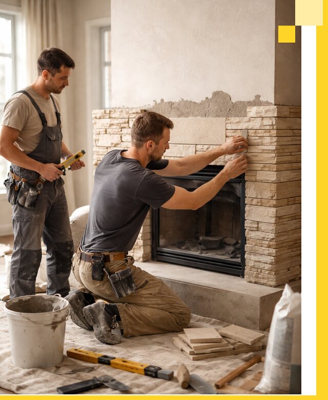 Установка и монтаж каминов для загородного дома в Сорочинске