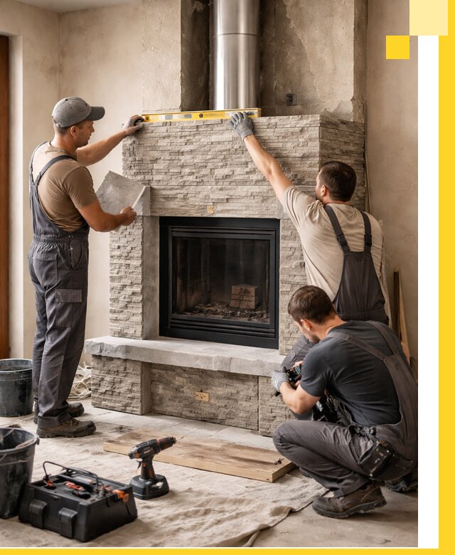 Профессиональный монтаж каминов под ключ в Сорочинске для дома