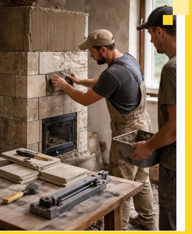 Профессиональная облицовка печей в Сорочинске: керамика и камень