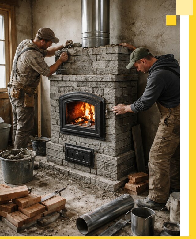 Производство, поставка и монтаж дровяных печей в Сорочинске