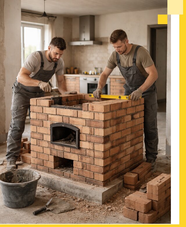 Установка и монтаж печей в частном доме в Сорочинске под ключ