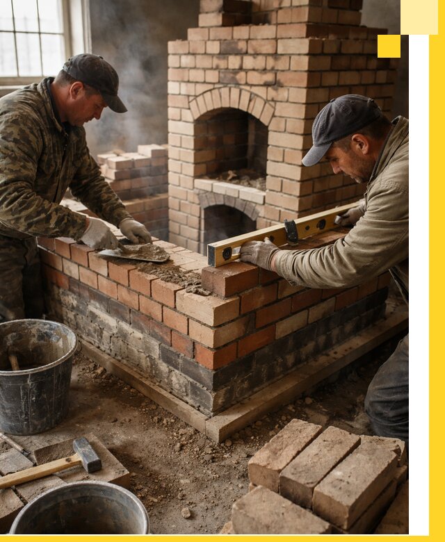 Изготовление и монтаж печей и каминов из кирпича в Сорочинске