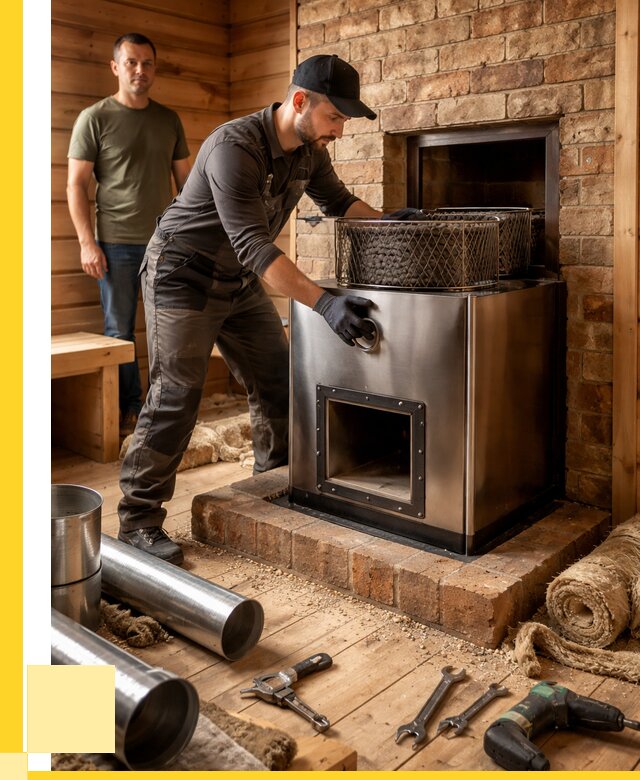 Монтаж банных печей под ключ в Сорочинске от 18590 р., ЭриданСрч