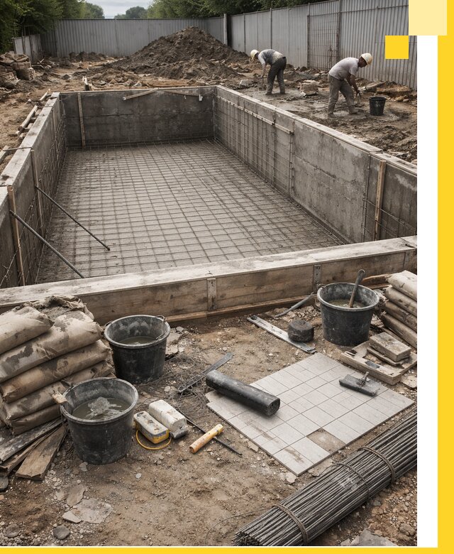 Строительство бассейнов под ключ в Сорочинске, дизайн и монтаж