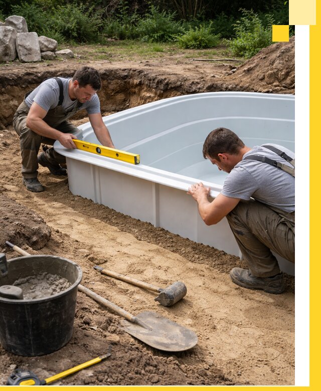 Производство и установка пластиковых бассейнов в Сорочинске под ключ