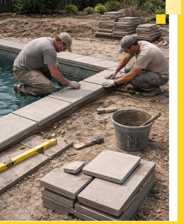 Установка и изготовление копингового камня для бассейнов в Сорочинске