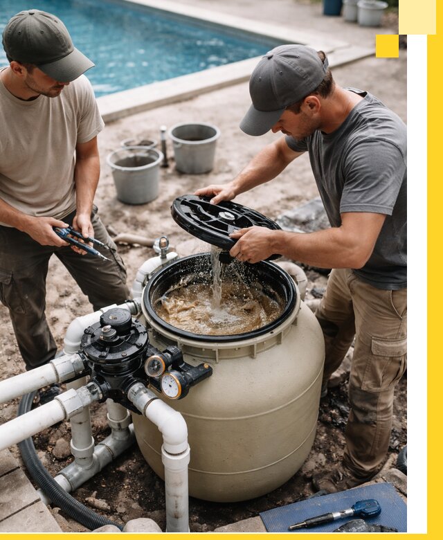 Установка и обслуживание песочных фильтров для бассейнов в Сорочинске