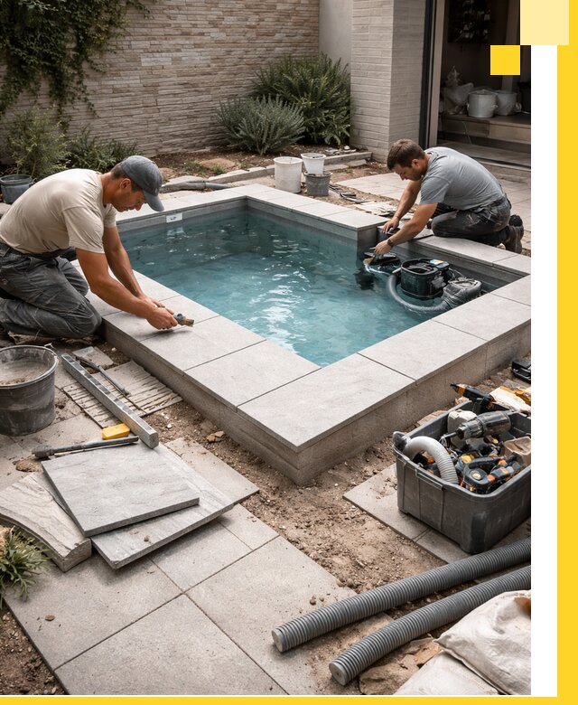 Мини бассейны под ключ в Сорочинске, дизайн и установка