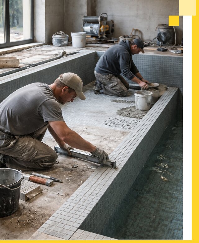 Строительство бассейна в частном доме в Сорочинске под ключ