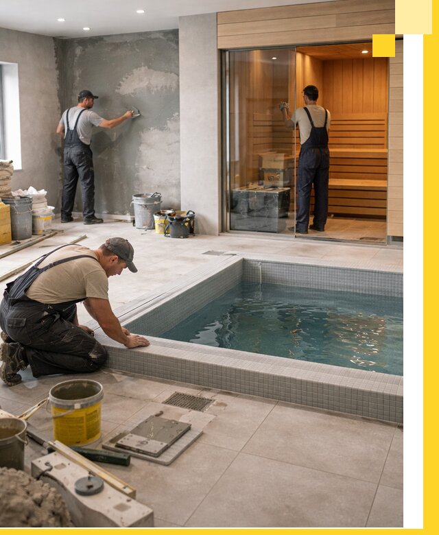 Проектирование и строительство сауны с бассейном в Сорочинске