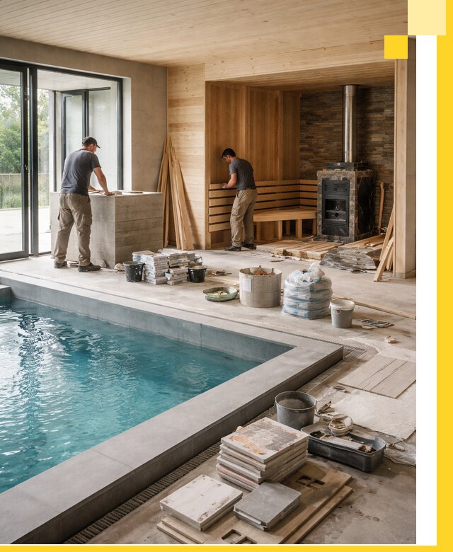 Проектирование и строительство бань с бассейном в Сорочинске