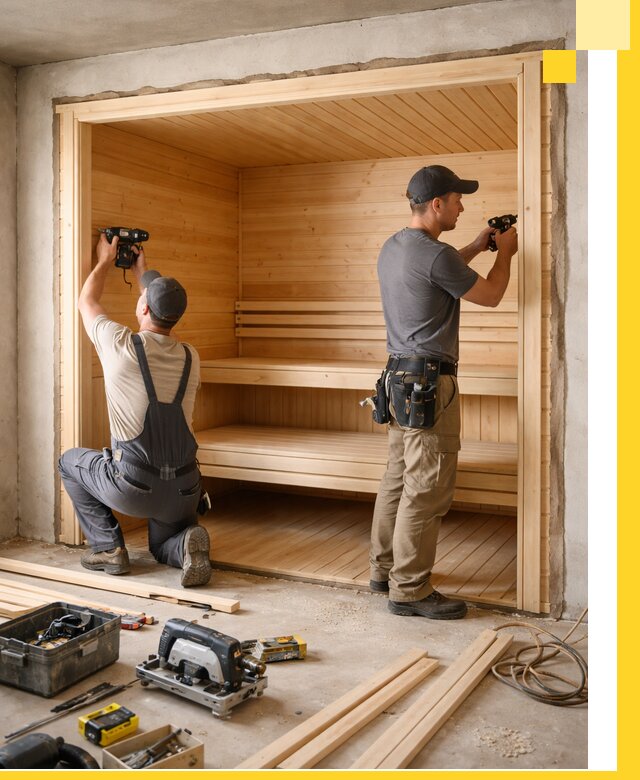 Монтаж саун под ключ в Сорочинске — проектирование и установка