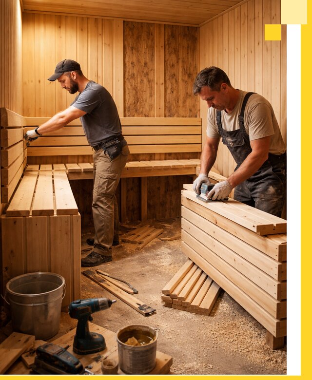 Профессиональный комплексный ремонт саун под ключ в Сорочинске
