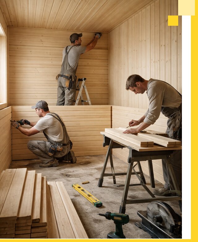 Обшивка саун в Сорочинске из натуральной древесины под ключ