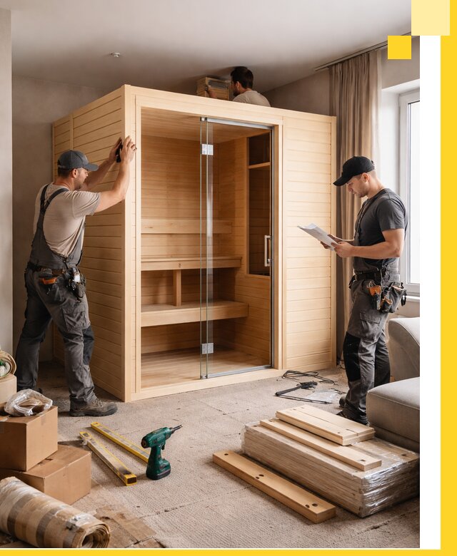 Установка и благоустройство саун в квартире в Сорочинске