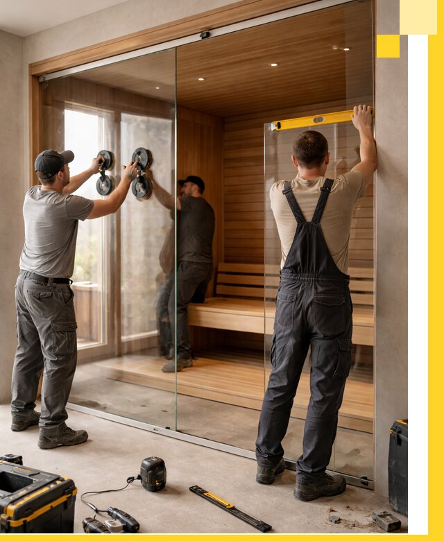 Производство и монтаж стеклянных саун под ключ в Сорочинске