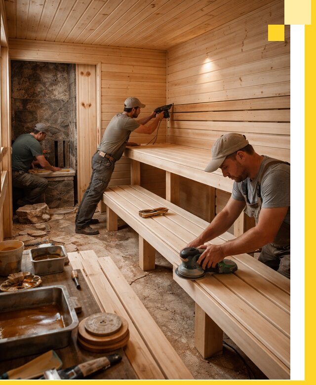 Профессиональная отделка бань в Сорочинске под ключ, с гарантией