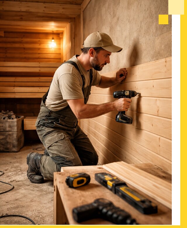 Профессиональная внутренняя отделка бани в Сорочинске под ключ