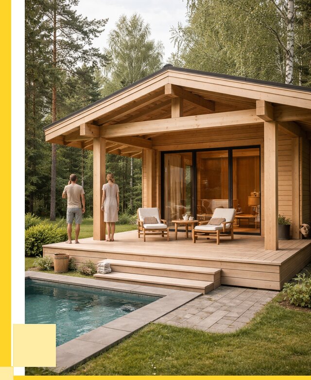 Бани с террасой под ключ в Сорочинске от 619680 р. | ЭриданСрч