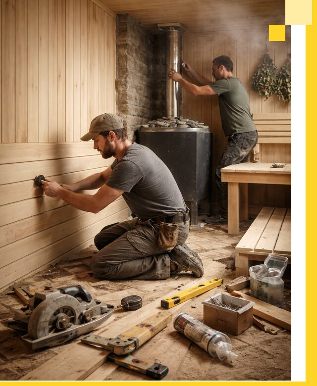 Полное строительство и оснащение парных под ключ в Сорочинске