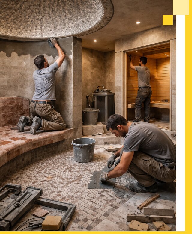 Проект и строительство хамама бани и сауны под ключ в Сорочинске